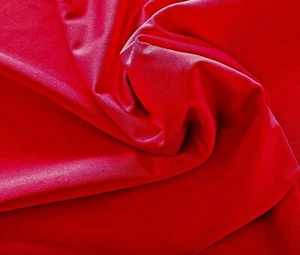 Top quality 4-way stretch Bright Red Nylon Spandex fabric - 1 Full Metre - Picture 1 of 1