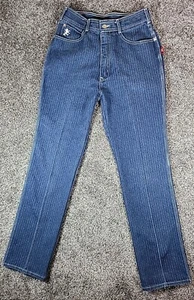 Vintage Braxton Jeans Ribbed Size 14 (modern 6 or 8) Straight Leg Stretch Retro - Picture 1 of 12