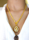 Wessuwan Guardian Amulet Giant God Gold Diamond Pendant Free Necklace 24 inches