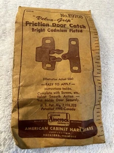 Velva Grip Friction Door Catch Bright Cadmium Plated Vintage Amrock Product - Picture 1 of 4