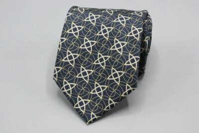 Corbata de seda BRIONI actual. Azul caprichoso con estrellas amarillas. Foto 1 de 4