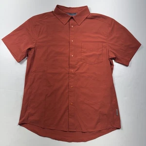 NWOT Club Ride Mens Medium M Button Up Snap Jersey Short Sleeve Cypress Orange - Picture 1 of 13