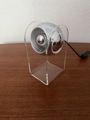 Tischlampe Space Age Chrom Acryl GINO SARFATTI 540 Arteluce Vintage 70er - Bild 1 von 4