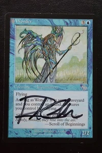 Magic The Gathering Magic The Gathering Wonder Firmado Juicio LP Ligeramente Jugado - Imagen 1 de 2