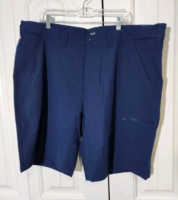 Pantalones Cortos de Pesca Huk Next Level Para Hombre 10.5" Entrepierna Azul Marino Secado Rápido 3XL Foto 1 de 4