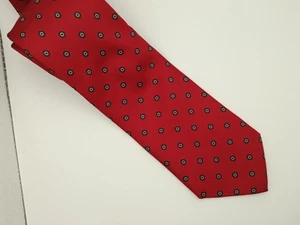 Preswick And Moore Red Tie With Gold And Blue Polka Dots (243) - Picture 1 of 2