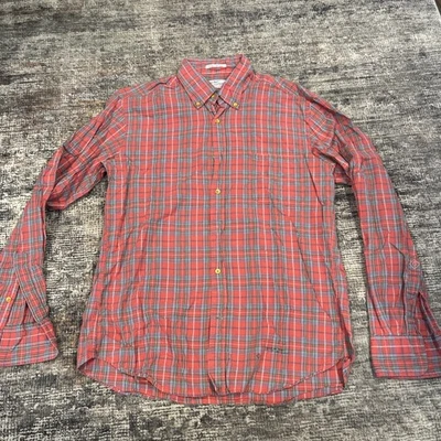 Camisa a Cuadros Ajustada Gant Para Hombres Birdie Invierno Madrás M Con Botones, 100% Algodón Foto 1 de 4