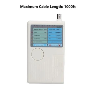 Network Cable Tester 4 In 1 Coaxial Wire Testers For RJ45 BNC RJ11 USB. - Picture 1 of 24