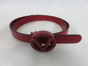 Cintura Valentino Giusy in pelle rossa logo in metallo profilo sottile regolabile TG. XS - Foto 1 di 6