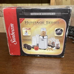 2007 Sunbeam HERITAGE SERIES 18-Piece Kitchen Assistant Food Processor BRAND NEW - Picture 1 of 6