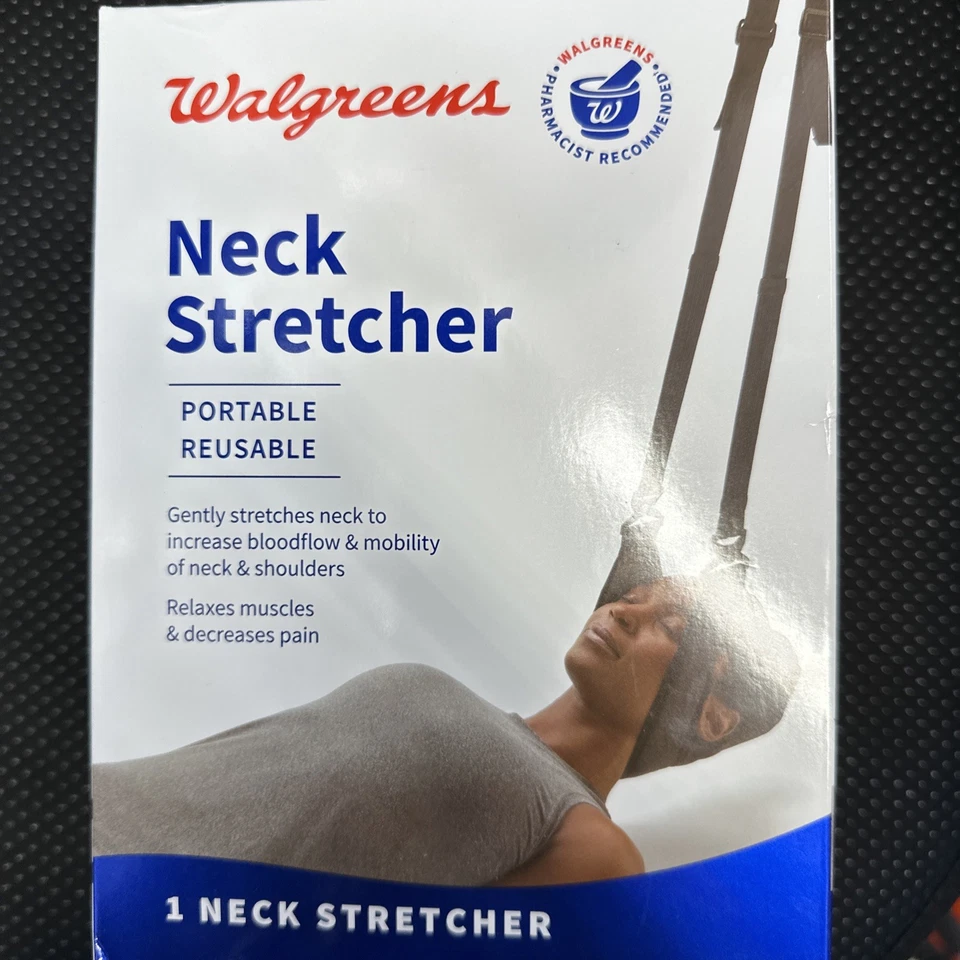 Walgreens Neck Stretcher Portable Reusable Adjustable Strap w/ Carry Bag