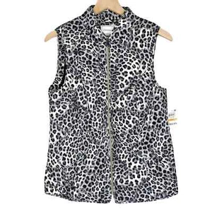 Charter Club Quilted Vest, Animal Leopard Print - Picture 1 of 5