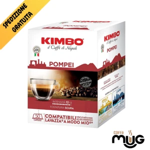 50 Capsule Caffe' Kimbo Miscela Pompei Compatibili Lavazza A Modo Mio Gratis - Foto 1 di 4