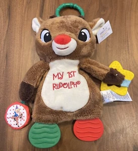 Rudolph the Red-Nosed Reindeer Rudolph 10-Inch Crib Activity Toy Teether NEW NWT - Picture 1 of 8