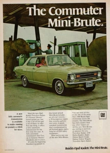 1969 Vintage Print Ad Buick's Opel Kadett The Commuter Mini-Brute Green Elephant - Picture 1 of 2