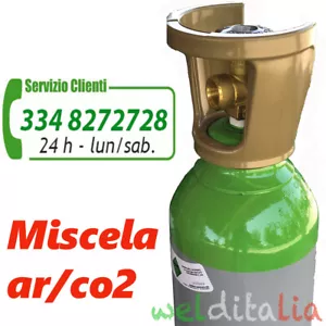 BOMBOLA RICARICABILE 7 LT. 200 BAR MISCELA ARGON CO2 SALDATRICE A FILO EE CARICA - Foto 1 di 5