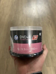50 HP 8X Blank DVD+R DL Dual Double Layer 8.5GB Logo Branded Media Disc REAL HP - Picture 1 of 2
