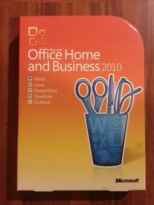 NEW SEALED Microsoft Office Home and Business 2010 Full Version for 2 PC RETAIL - Picture 1 of 3
