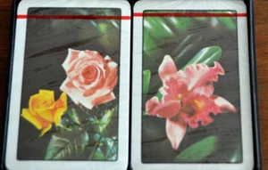 Spielkarten ORCHIDEE ROSEN Doppeldeck Vintage Sealed! Pic "N" Save Hong Kong - Bild 1 von 4