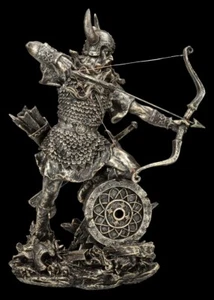 Wikinger Figur - Jorund mit Pfeil und Bogen - Viking Larp Geschenk Deko Statue - Bild 1 von 7
