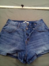 So Curvy Mom Short high rise button down jean shorts size 9/29W