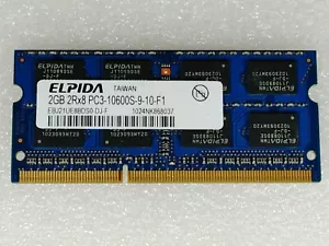 ELPIDA 2GB PC3-10600S-9-10-F1 1333MHZ DDR3 MEMORY MODULE SODIMM (687) - Picture 1 of 1