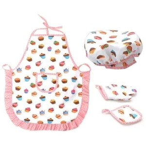 4X kinder chef set Küche Rolle Spielen Koch Kostüm Kind Geschenk Backen Set - Bild 1 von 7