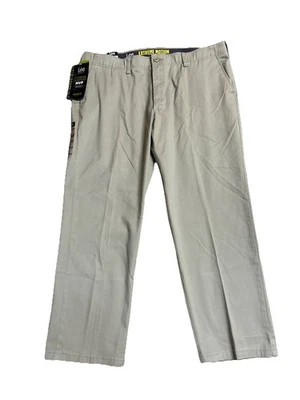 Pantalones de vestir Lee Extreme calce recto pierna recta frente plano caqui 40 x 29 nuevos con etiquetas Foto 1 de 4
