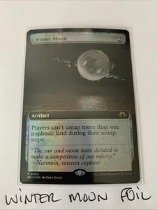 MTG 1x Foil Winter Moon Extended Art Modern Horizons 3 Near Mint - Picture 1 of 1