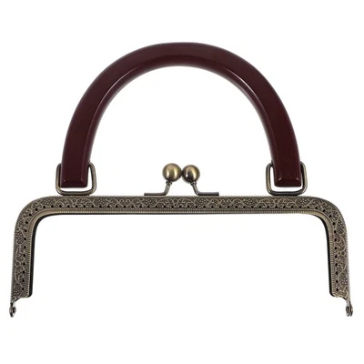  Handtasche Griffe Taschengriffe Metallrahmen Kupplungsbeutelverschluss - Bild 1 von 4