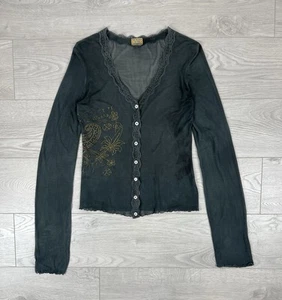 Camicetta The People Of The Labyrinths Avante Garde Gotica 100% Seta Bottoni M WMNS - Foto 1 di 10