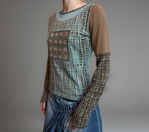 DDP Save The Queen y2k long sleeve Italian Top 2000`s size L - Picture 1 of 11