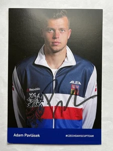 Autogramm ADAM PAVLASEK-Nationalmannschaft TSCHECHIEN-Tennis-Davis Cup-signed-AK - Bild 1 von 2