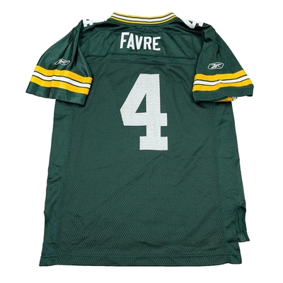 Camiseta deportiva vintage de los Green Bay Packers para niños grande verde Brett Favre camisa juvenil Y2K B3 Foto 1 de 4