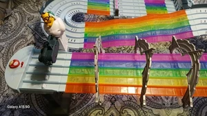 Hot Wheels Mario Kart Rainbow Road Race Track Set Ships Disassembled Works - Picture 1 of 15