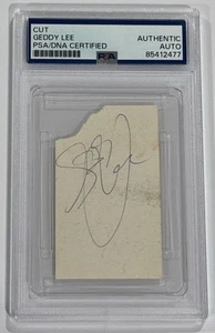 Geddy Lee Signed Cut PSA/DNA Authentic Autograph Vintage Signature RUSH - Bild 1 von 4