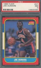 1986/87 Fleer #27 Joe Dumars RC PSA 7 *0495