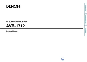 Denon AVR-1712 Empfänger Verstärker Bedienungsanleitung - Bild 1 von 1