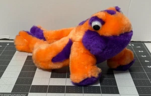 Peluche nebbia arancione viola anni 80 peluche occhi di plastica 11 pollici - Foto 1 di 5