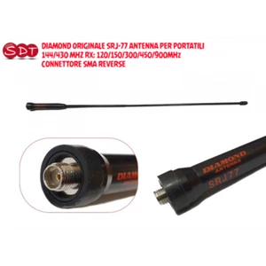 DIAMOND ORIGINALE SRJ-77 ANTENNA PER PORTATILI 45 cm 144/430 MHZ RX: 120/150/300 - Zdjęcie 1 z 3