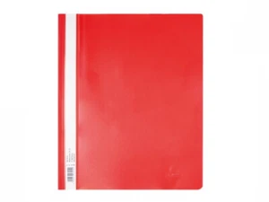 100 Schnellhefter A4 rot PP extra stark Deckel transparent Plastikschnellhefter - Bild 1 von 1