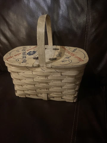 1940'S Wicker Picnic Basket Cover