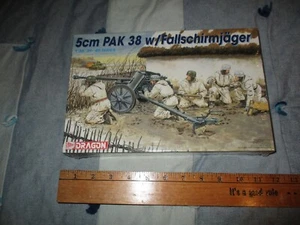 Dragon 1/35 5cm PAK 38 w Fallschirmjager Model Kit # 6118 , new in wrap! - Picture 1 of 4