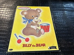 1962 Vintage TRAY PUZZLE (S6) WHITMAN - #4422 FUZZY WUZZY BILLY THE BEAR - Picture 1 of 1