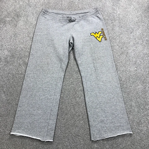 West Virginia Mountaineers Sweatpants Women Junior XL Gray Jogger Pants WVU Cover