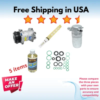 Compresor y secadores aire acondicionado apto para Chevrolet Astro 2002-2005, GMC Safari 2002-2005 Foto 1 de 4