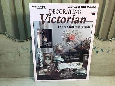 Leisure Arts Decorating Victorian 12 Crocheted Designs Leaflet 2108 - Image 1 of 3