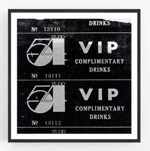 Andy Warhol - VIP Ticket Studio 54, Giclee Print, Disco Music Icon Club, Decor - Picture 1 of 10