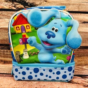 Kids Nickelodeon Blues Clue Dual Compartment Drop Bottom Lunch Bag - Picture 1 of 8