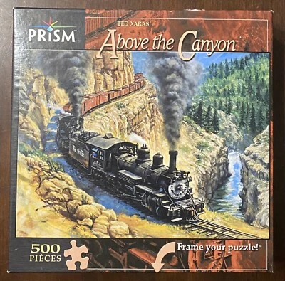 Prisma Ted Xaras Sobre el Cañón 500 Piezas Rompecabezas Tren Ferrocarril Foto 1 de 3